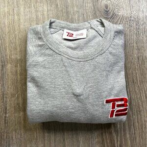 TB12 Sweatshirt Mens S Small Gray Pullover Athletic Sweater Tom Brady Adult